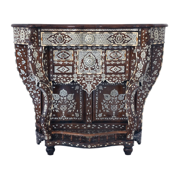 mother of pearl Syrian console table by Levantiques