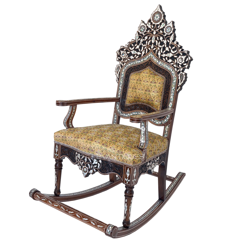 Hazzaz Custom Rocking Chair | Hazzaz Antique Rocking Chair Upholstered ...