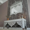 vintage console mirror set in an entrance by levantiques 